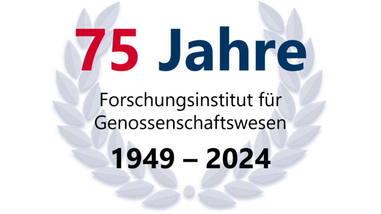 Jubiläum: 75 Jahre Forschungsinstitut für Genossenschaftswesen in Nürnberg